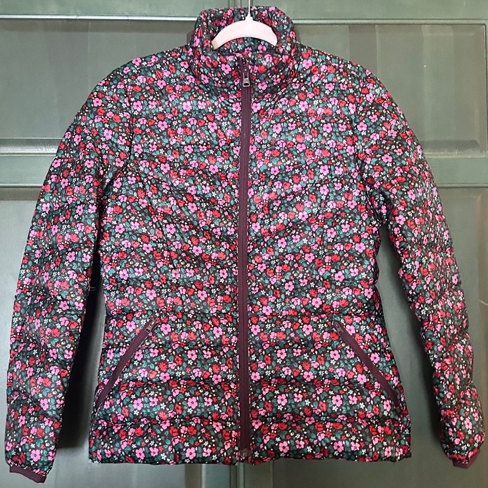 Land End Floral Women's Down Puffer Jacket S
